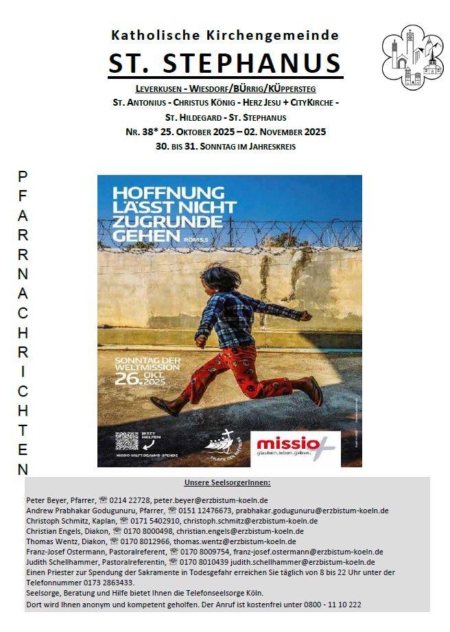 Titel Pfarrnachrichten 25.10. - 02.11.2025