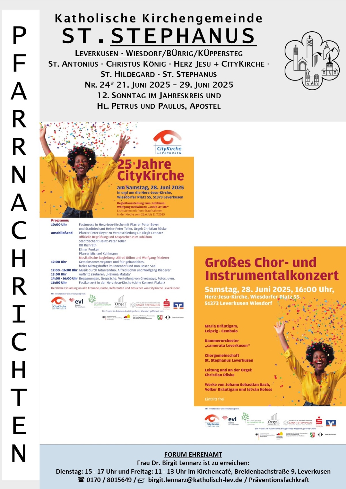 Titel Pfarrnachrichten Stephanus 21-06-29-06-2025