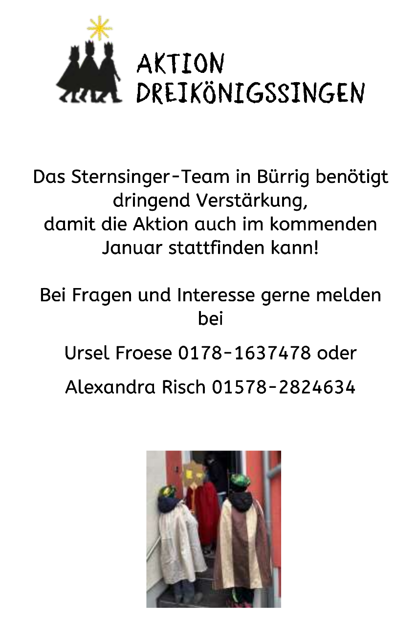 Sternsinger 2026 Verstärkung (c) St. Stephanus WBK Sternsinger 2026 Verstärkung